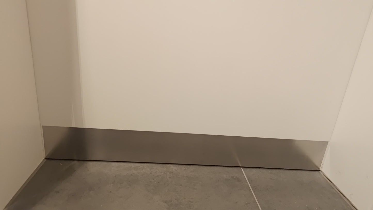 Selbstklebender Türschutz, Türschoner aus Edelstahl (Höhe: 100mm)