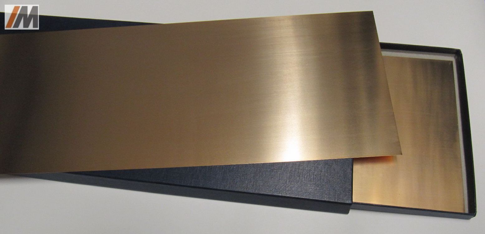 5m lang Bronzeblech CuSn6 Bronze Blech Band 35 mm Breite x 0,8 mm Dicke ca 