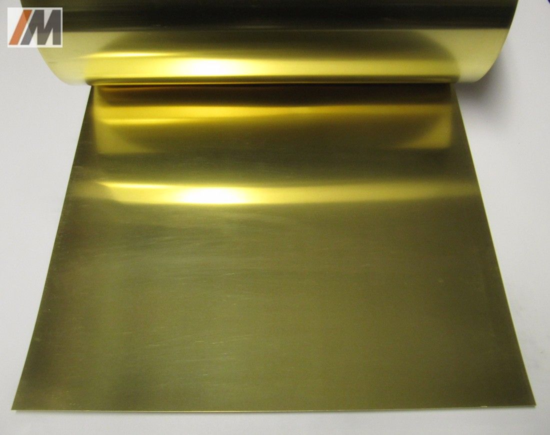 Messingblech 1mm Platten Blech Zuschnitt wählbar Wunschmaß möglich 100x500mm Ms63 / 2.0321 / CuZn37 